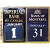 Image 1 : IMPERIAL BANK OF CANADA & BANK OF MONTREAL DAY CALENDARS - COMPLETE