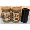 Image 1 : LOT OF 3 EDISON PHONOGRAPH CYLINDERS