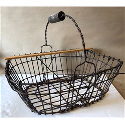 ANTIQUE WIRE EGG BASKET