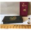 Image 1 : LOT OF 3, VINTAGE BEAUTY BOX, STERLING COLLECTOR SPOON, OLD BOOK