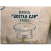 Image 1 : COCA-COLA BOTTLE TOP TABLE WITH MATCHING UMBRELLA - AS NEW