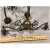 Image 2 : LOT OF 2 ANTIQUE BRASS CHANDELIERS