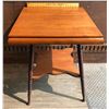 Image 1 : ANTIQUE PARLOUR TABLE W/ SPOOL LEGS