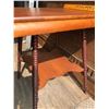 Image 3 : ANTIQUE PARLOUR TABLE W/ SPOOL LEGS