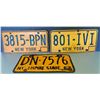 Image 1 : LOT OF 3 NEW YORK LICENCE PLATES