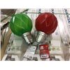 Image 1 : Home Accents Holiday 13" LED Jumbo Ornament w/ Timer - Red and Green Lot of 2