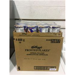 Case of Kellog's Frosted Flakes Cereal Cups (4 x 660g)