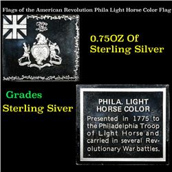 Flags of the American Revolution Phila Light Horse Color Flag Sterling Silver