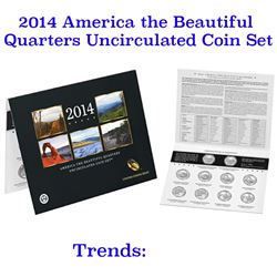 2014 America the Beautiful Quarters Uncirculated Coin Set