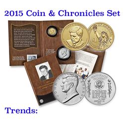 2015 United States Mint Coin and Chronicles Set John F. Kennedy