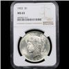 Image 2 : NGC 1922-p Peace Dollar $1 Graded ms63 By NGC
