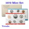 Image 1 : 1970 United States Mint Set in Original Government Packaging 10 coins total, 2 tokens