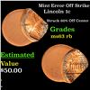 Image 1 : Mint Error Off Strike Lincoln Cent 1c Grades Select Unc RB