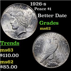 1926-s Peace Dollar $1 Grades Select Unc