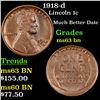 Image 1 : 1918-d Lincoln Cent 1c Grades Select Unc BN