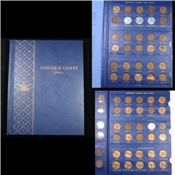 Near Complete Lincoln cent Book 1941-1961 59 Coins