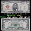 Image 1 : 1928C $5 Red Seal United States Note Grades xf