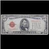 Image 2 : 1928C $5 Red Seal United States Note Grades xf