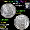 Image 1 : ***Auction Highlight*** 1891-p Morgan Dollar $1 Graded Select+ Unc BY USCG (fc)