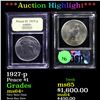 Image 1 : ***Auction Highlight*** 1927-p Peace Dollar $1 Graded Choice+ Unc By USCG (fc)