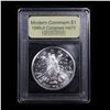 Image 2 : ***Auction Highlight*** 1989-d Congress Modern Commem Dollar $1 Graded ms70, Perfection By USCG (fc)