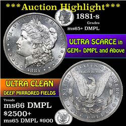 ***Auction Highlight*** 1881-s Morgan Dollar $1 Graded GEM+ DMPL By USCG (fc)
