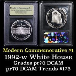 Proof 1992-W White House Modern Commem Dollar $1 Graded GEM++ Proof Deep Cameo By USCG