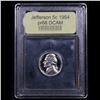 Image 4 : Proof ***Auction Highlight*** 1954 Proof Jefferson Nickel 5c Graded GEM++ Proof Deep Cameo By USCG (