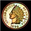 Image 2 : Proof ***Auction Highlight*** 1890 Indian Cent 1c Graded Gem++ Proof Red By USCG (fc)