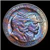 Image 2 : ***Auction Highlight*** 1936 Gettysburg Rainbow Toned Old Commem Half Dollar 50c Graded GEM++ Unc By