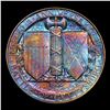 Image 3 : ***Auction Highlight*** 1936 Gettysburg Rainbow Toned Old Commem Half Dollar 50c Graded GEM++ Unc By