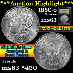 ***Auction Highlight*** 1880-o Morgan Dollar $1 Graded Select Unc By USCG (fc)