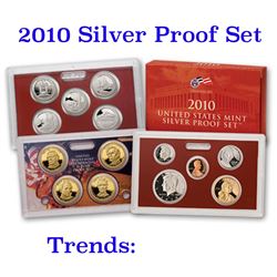 2010 United States Silver Proof Set - 14 pc set, about 1 1/2 ounces of pure silver