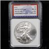 Image 2 : 2015 Eagle, Limited Edition Christmas Eagle. 1st Day of Issue Silver Eagle Dollar $1 ms70, Perfectio