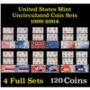 Image 1 : Group of 6 United States Mint Uncurculated Coin Sets In Original Government Packaging 1999-2004 122 