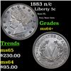 Image 1 : 1883 n/c Liberty Nickel 5c Grades Choice+ Unc