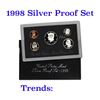 Image 1 : 1998 United States Mint Silver Proof Set "Black Box"