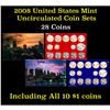 Image 1 : 2008 United States Mint Uncirculated Coin Set 28 coins
