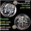 Image 1 : Proof 1950 Roosevelt Dime 10c Grades GEM+ Proof Cameo