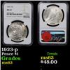 Image 1 : NGC 1923-p Peace Dollar $1 Graded ms63 By NGC
