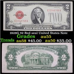1928G $2 Red seal United States Note Grades Choice AU