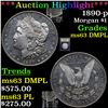 Image 1 : ***Auction Highlight*** 1890-p Morgan Dollar $1 Graded Select Unc DMPL By USCG (fc)