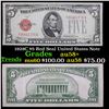 Image 1 : 1928C $5 Red Seal United States Note Grades Choice AU/BU Slider+