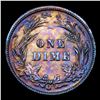 Image 3 : ***Auction Highlight*** 1900-o Rainbow Toned  Barber Dime 10c Graded GEM+ Unc By USCG (fc)