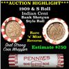 Image 1 : Indian 1c Shotgun Roll, 1909 end, KEY date 's' mint on the other, Wow!