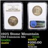 Image 1 : NGC 1925 Stone Mountain Old Commem Half Dollar 50c Graded ms64 By NGC