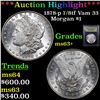 Image 1 : ***Auction Highlight*** 1878-p 7/8tf Vam 33 Morgan Dollar $1 Graded Select+ Unc By USCG (fc)