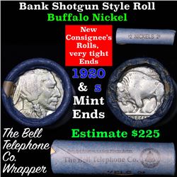Buffalo Nickel Shotgun Roll in Old Bank Style 'Bell Telephone'  Wrapper 1920 & s Mint Ends