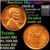 Image 1 : ***Auction Highlight*** 1928-d Lincoln Cent 1c Graded Choice+ Unc RD By USCG (fc)
