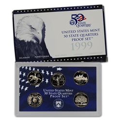 Group of 5 United States Mint State Quarters Proof Sets. 1999-2003 25 Coins total